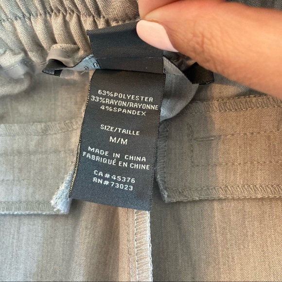👖Suzy Shier Elastic Waist Cropped Ankle Pant in Grey 👖 - Picture 7 of 7
